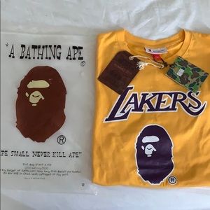 BAPE x Mitchel & Ness Lakers
